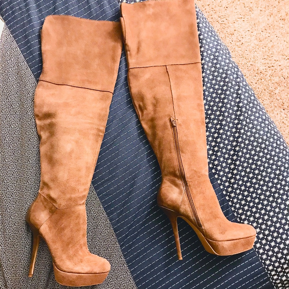 Steve Madden thigh high suede boots
